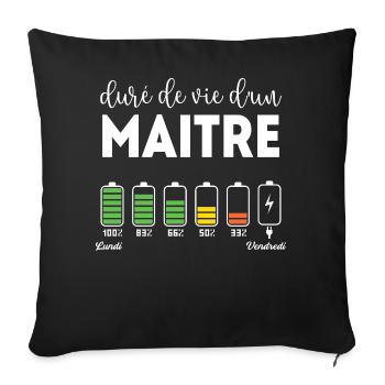 Merci Maître Pour Cette Année - Housse de coussin décorative 45 x 45 cm - noir - Devant