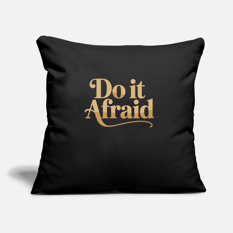 Do It Afraid Courage Development Motivation Sofa pillowcase 17,3'' x 17,3'' (45 x 45 cm)