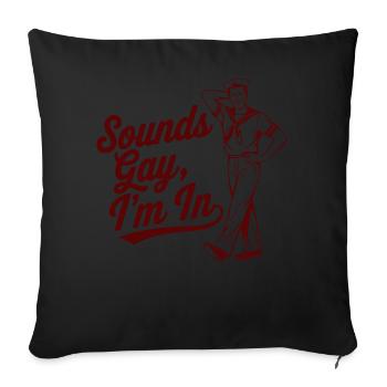 Sounds Gay I'm In Retro Sailor Pride - Sofa pillowcase 17,3'' x 17,3'' (45 x 45 cm) - black - Front
