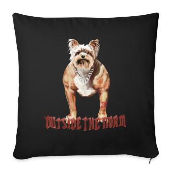 Hors norme - Drôle de chien - Housse de coussin décorative 45 x 45 cm - noir - Devant