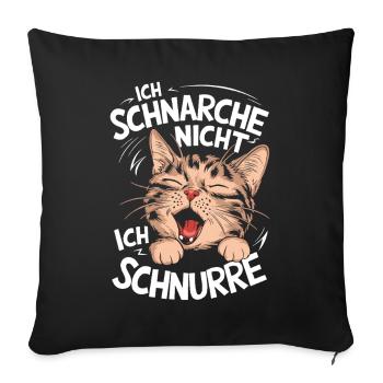 I don't snore, I purr - Funny cats - Sofa pillowcase 17,3'' x 17,3'' (45 x 45 cm) - black - Front