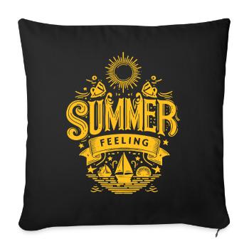 SUMMER Feeling yellow Graphic - Sofa pillowcase 17,3'' x 17,3'' (45 x 45 cm) - black - Front