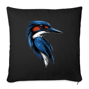 Kingfisher Kingfisher Bird Cute Kingfisher Kingfisher - Sofa pillowcase 17,3'' x 17,3'' (45 x 45 cm) - black - Front
