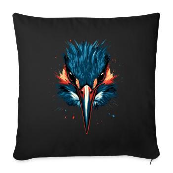 Kingfisher Kingfisher Bird Cute Kingfisher Kingfisher - Sofa pillowcase 17,3'' x 17,3'' (45 x 45 cm) - black - Front