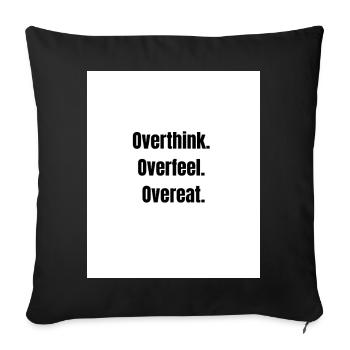 The Triple Threat – Relatable Overthinking - Sofa pillowcase 17,3'' x 17,3'' (45 x 45 cm) - black - Front
