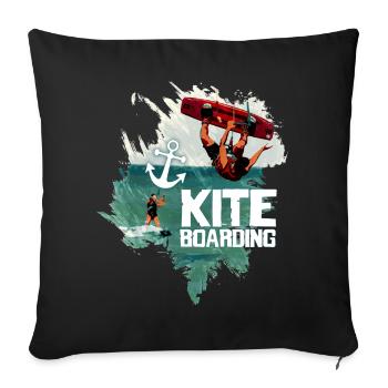 Chevauchez le vent - Housse de coussin décorative 45 x 45 cm - noir - Devant