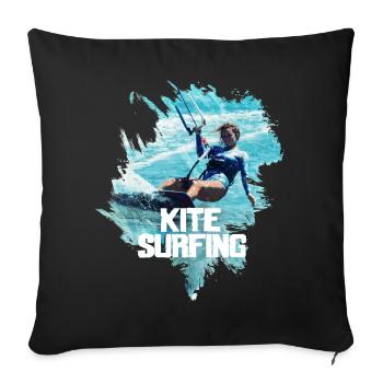Ocean Glide - Sofa pillowcase 17,3'' x 17,3'' (45 x 45 cm) - black - Front