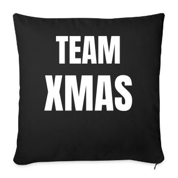 Christmas team group, team and colleagues. - Sofa pillowcase 17,3'' x 17,3'' (45 x 45 cm) - black - Front
