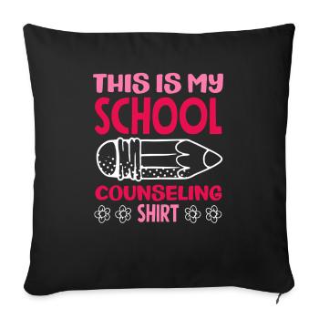Conseiller scolaire C’est mon conseil - Housse de coussin décorative 45 x 45 cm - noir - Devant