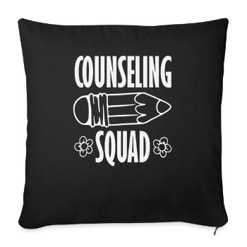 Équipe de conseillers scolaires Crew Pencil Design - Housse de coussin décorative 45 x 45 cm - noir - Devant