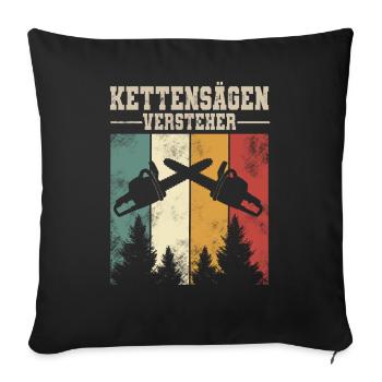 Holzfäller - Sofakissenbezug 45 x 45 cm - Schwarz - Vorne