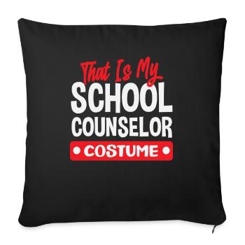 C’est mon costume de conseiller d’école - Housse de coussin décorative 45 x 45 cm - noir - Devant