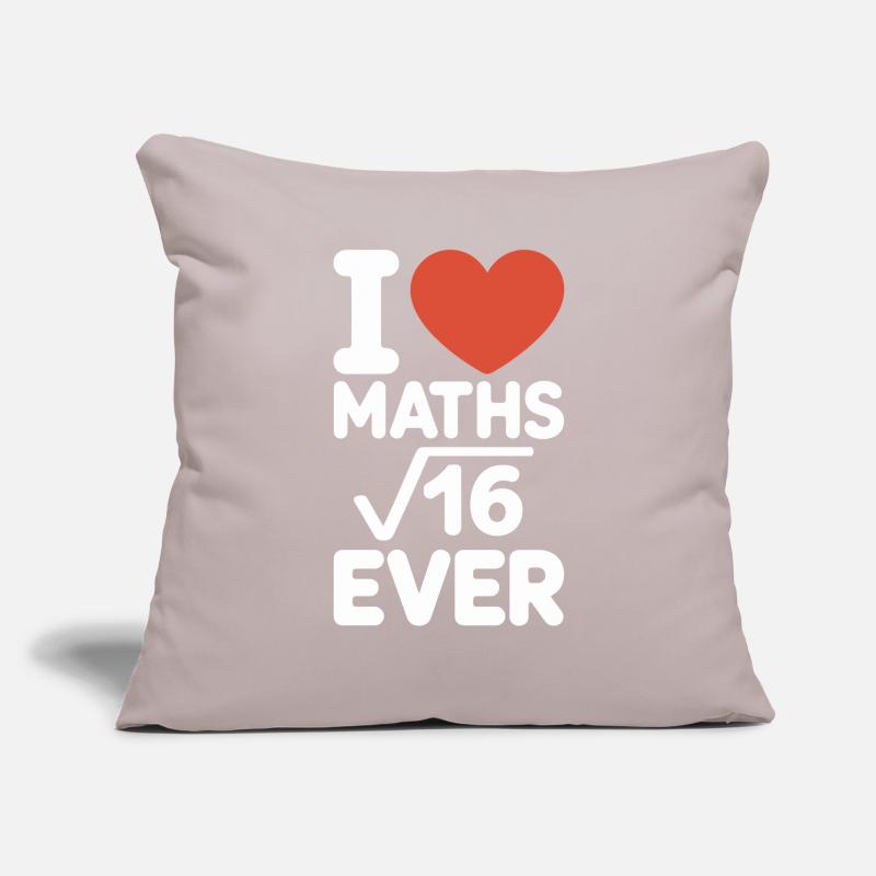 Math J’adore les maths Maths Nerd Professeur de mathématiques Housse de coussin décorative 45 x 45 cm