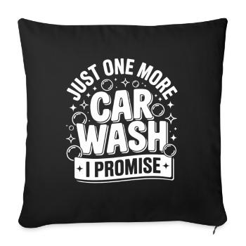 La seule obligation d’entretien automobile avec humour - Housse de coussin décorative 45 x 45 cm - noir - Devant