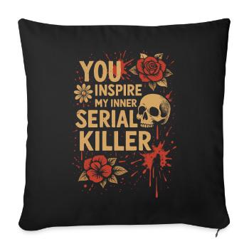 Inner Serial Killer Inspired - Sofa pillowcase 17,3'' x 17,3'' (45 x 45 cm) - black - Front