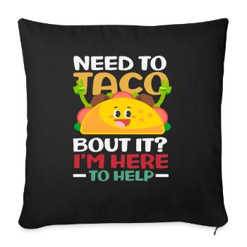 Conseiller scolaire Taco Bout It Help - Housse de coussin décorative 45 x 45 cm - noir - Devant