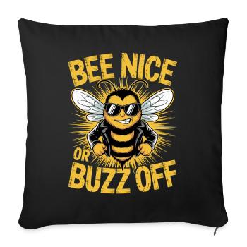 Bee Beekeeper Bee Nice Or Buzz Off Beekeeper - Sofa pillowcase 17,3'' x 17,3'' (45 x 45 cm) - black - Front