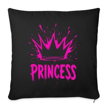 Princess Crown Splash - Sofa pillowcase 17,3'' x 17,3'' (45 x 45 cm) - black - Front
