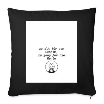 Age Dictons Humour Design - Housse de coussin décorative 45 x 45 cm - noir - Devant