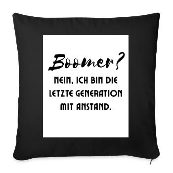 Generation with Style Saying - Sofa pillowcase 17,3'' x 17,3'' (45 x 45 cm) - black - Front