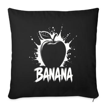Banana Apple Joke - Sofa pillowcase 17,3'' x 17,3'' (45 x 45 cm) - black - Front