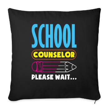 School Counselors Please Wait Creative - Sofa pillowcase 17,3'' x 17,3'' (45 x 45 cm) - black - Front