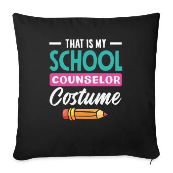 C’est mon costume de conseiller d’école - Housse de coussin décorative 45 x 45 cm - noir - Devant