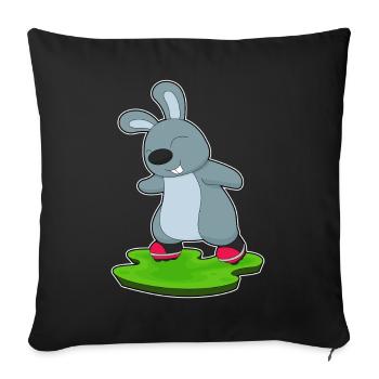 Hase Rollers Rollers - Housse de coussin décorative 45 x 45 cm - noir - Devant