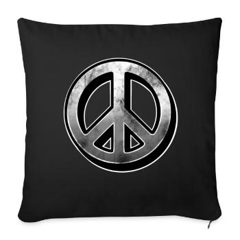Signe de paix - Housse de coussin décorative 45 x 45 cm - noir - Devant