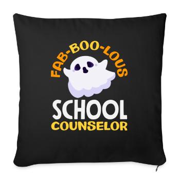 Fab-Boo-Lou's School Counselor Ghost - Sofa pillowcase 17,3'' x 17,3'' (45 x 45 cm) - black - Front