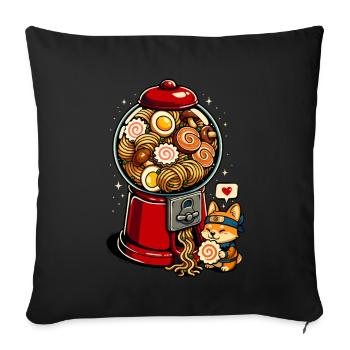 Gumball - Corgi Ramen - Sofa pillowcase 17,3'' x 17,3'' (45 x 45 cm) - black - Front