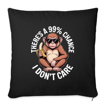 There Is a 99% Chance I Dont Care - Sofa pillowcase 17,3'' x 17,3'' (45 x 45 cm) - black - Front