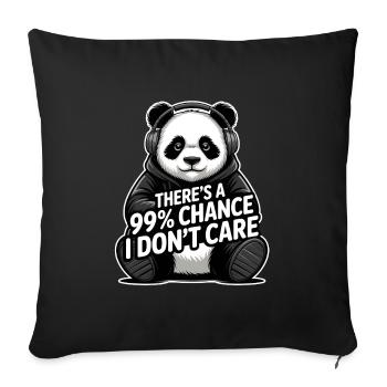 There Is a 99% Chance I Dont Care - Sofa pillowcase 17,3'' x 17,3'' (45 x 45 cm) - black - Front