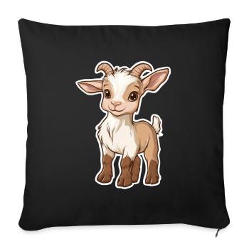 Chèvre - Housse de coussin décorative 45 x 45 cm - noir - Devant