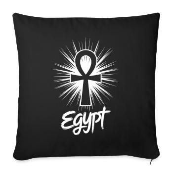 Egypt Ankh Symbol Splash - Sofa pillowcase 17,3'' x 17,3'' (45 x 45 cm) - black - Front