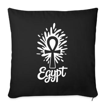 Egypt Ankh Symbol Splash - Sofa pillowcase 17,3'' x 17,3'' (45 x 45 cm) - black - Front