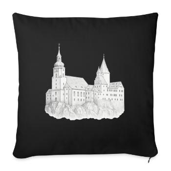 Schwarzenberg Erzgebirge Schloss - Sofakissenbezug 45 x 45 cm - Schwarz - Vorne