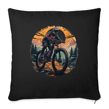 Vtt - Housse de coussin décorative 45 x 45 cm - noir - Devant