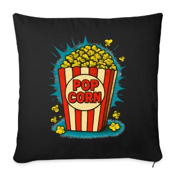 Popcorn - Sofakissenbezug 45 x 45 cm - Schwarz - Vorne