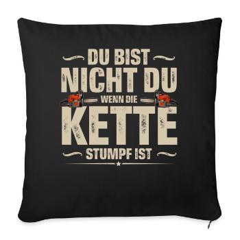 Holzfäller - Sofakissenbezug 45 x 45 cm - Schwarz - Vorne