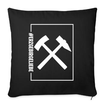 Erzgebirge Liebe Hashtag - Sofakissenbezug 45 x 45 cm - Schwarz - Vorne