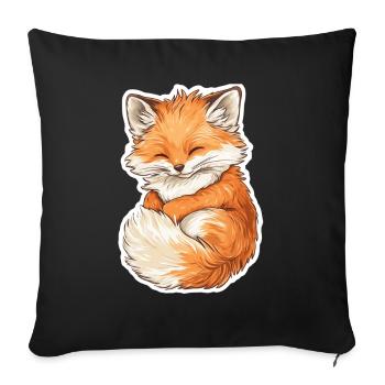Fox - Sofa pillowcase 17,3'' x 17,3'' (45 x 45 cm) - black - Front