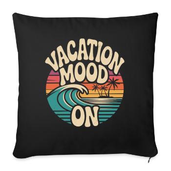 Vacation Mood On Summer Festival Travel Club Vacation - Sofa pillowcase 17,3'' x 17,3'' (45 x 45 cm) - black - Front