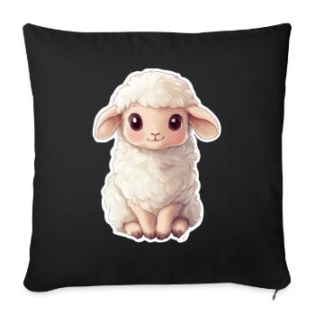 Mouton - Housse de coussin décorative 45 x 45 cm - noir - Devant