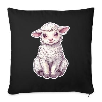 Mouton - Housse de coussin décorative 45 x 45 cm - noir - Devant