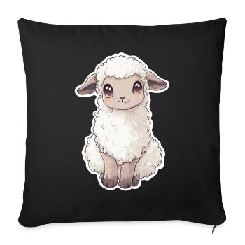 Mouton - Housse de coussin décorative 45 x 45 cm - noir - Devant