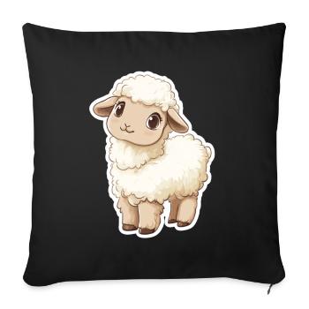Mouton - Housse de coussin décorative 45 x 45 cm - noir - Devant