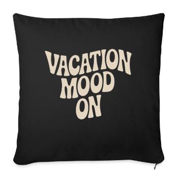 Vacation Mood On Summer Festival Travel Club Vacation - Sofa pillowcase 17,3'' x 17,3'' (45 x 45 cm) - black - Front