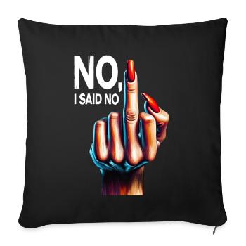 Bold Middle Finger Illustration for Statement Wear - Sofa pillowcase 17,3'' x 17,3'' (45 x 45 cm) - black - Front