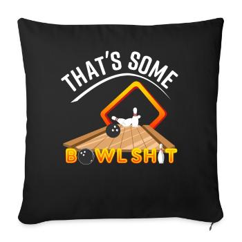 C’est une citation drôle de bowlshit bowling - Housse de coussin décorative 45 x 45 cm - noir - Devant